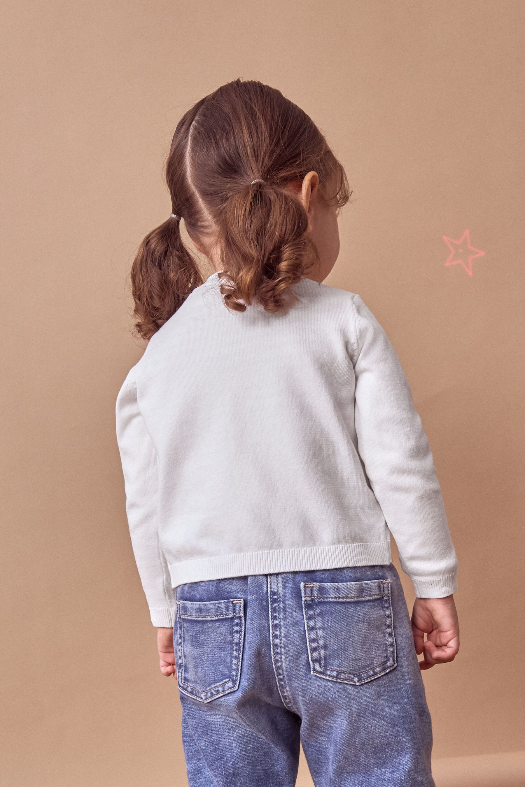 Long sleeve white cardigan top
