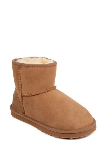 Just Sheepskin™ Brown Ladies Mini Classic Boots