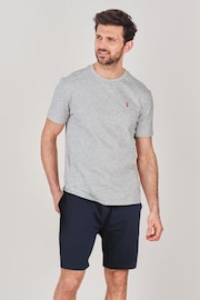 Blue/Grey Jersey Pyjama Shorts Set 2 Pack - Image 4 of 15