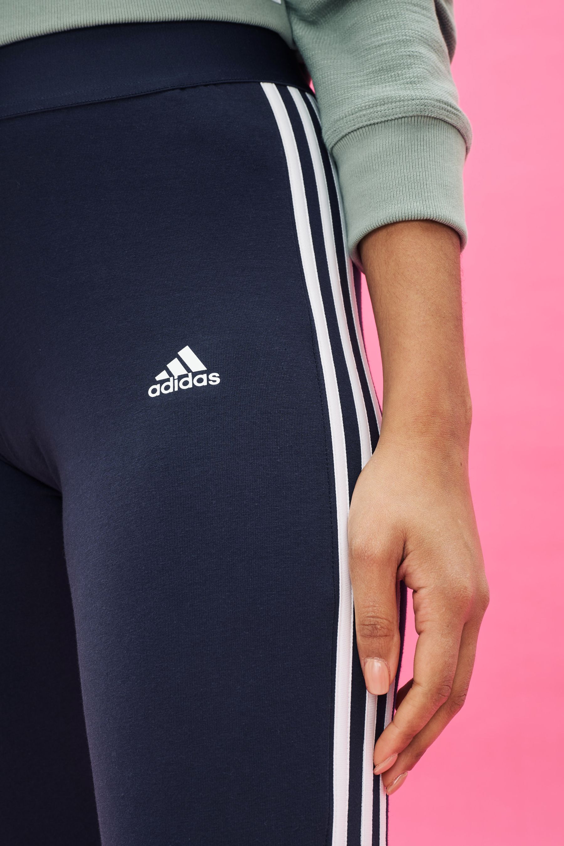 Buy adidas Navy Sportswear 3 Stripes Leggings from Next Ireland