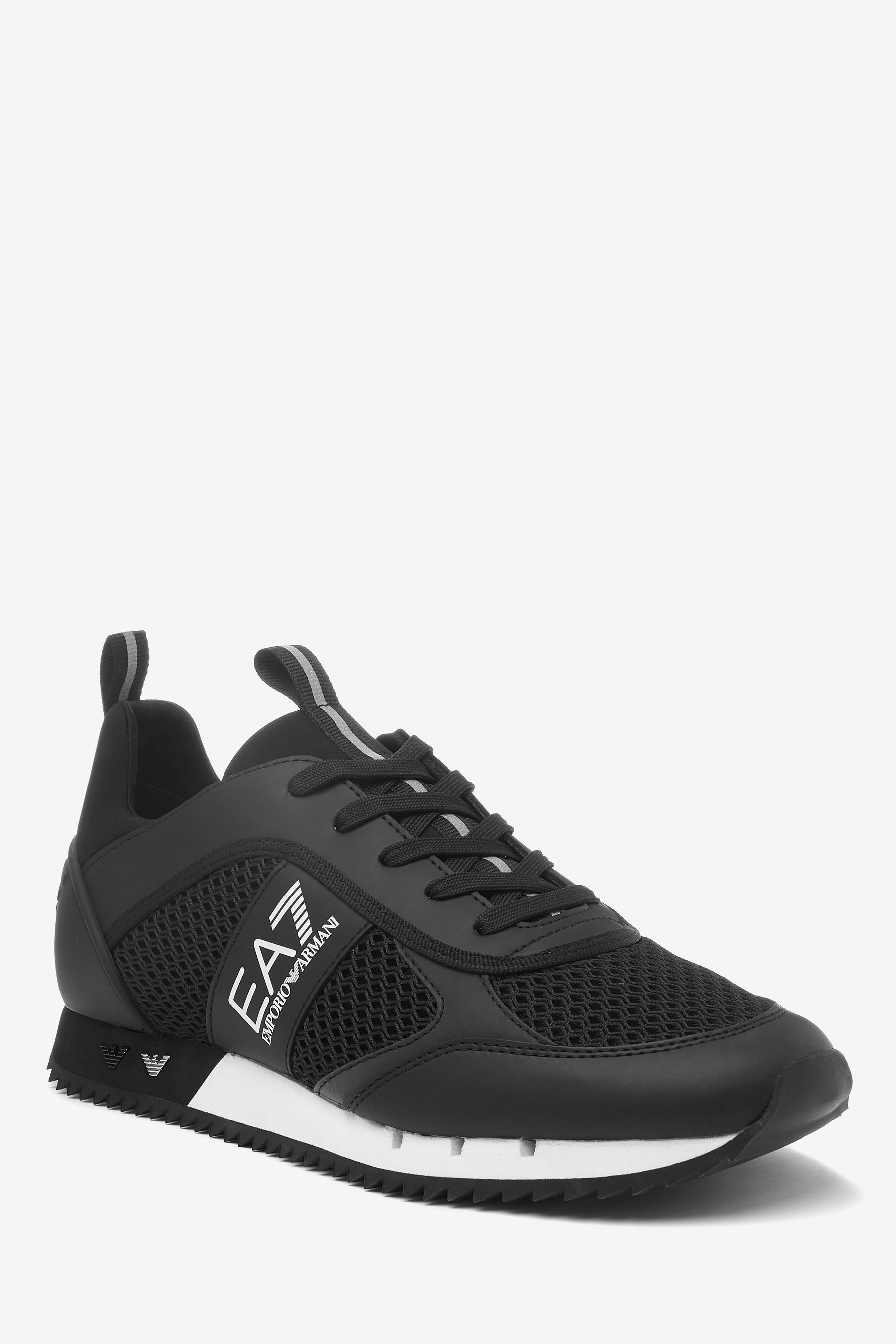 Ea7 simple racer trainers black on sale