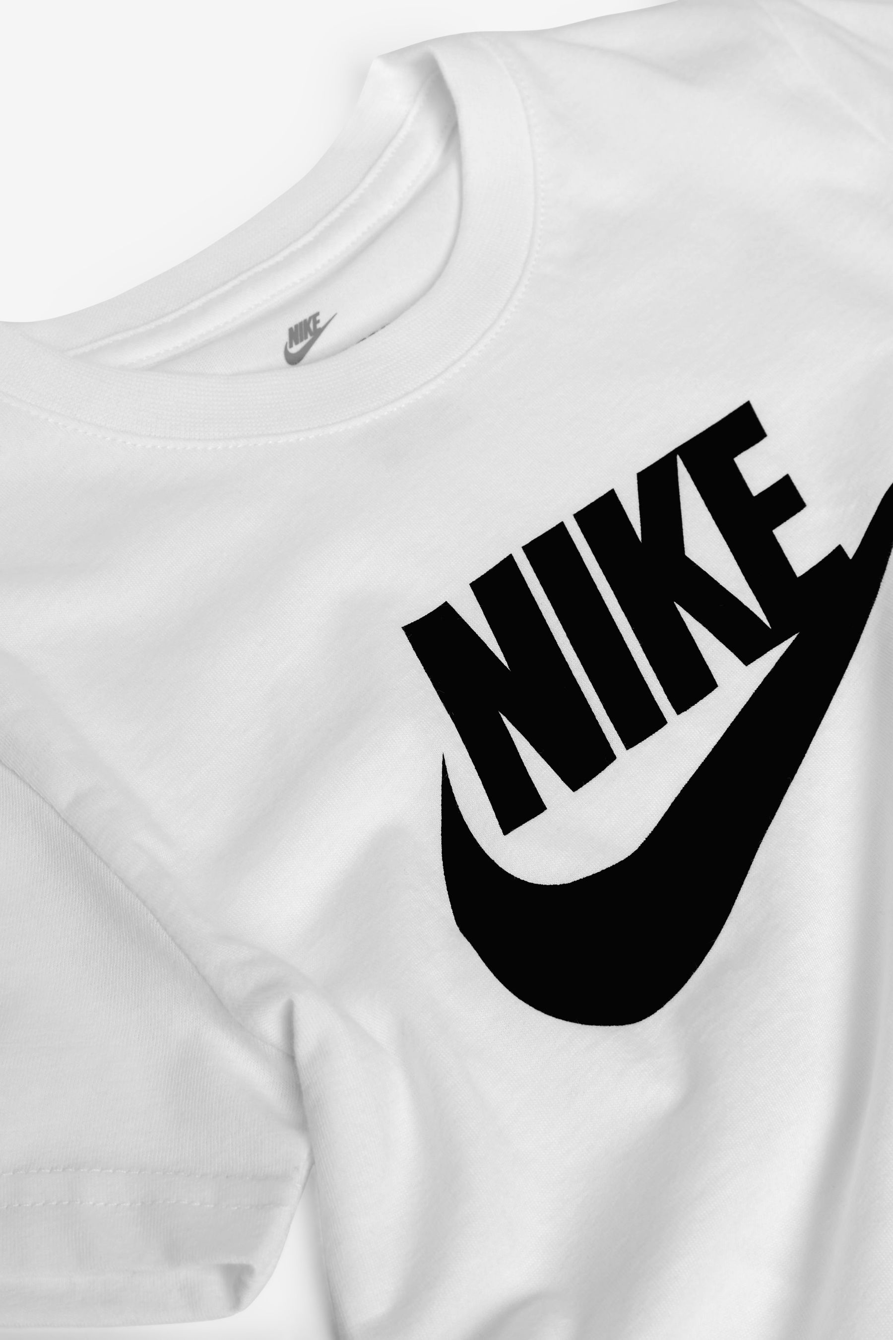 Nike White Futura Little Kids Logo T Shirt