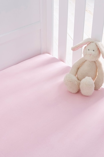Silentnight Kids 2 Pack Pink Safe Nights Cot Bed Fitted Sheets