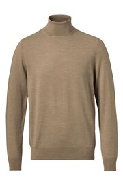 Charles Tyrwhitt Natural Pure Merino Roll Neck Jumper - Image 4 of 6