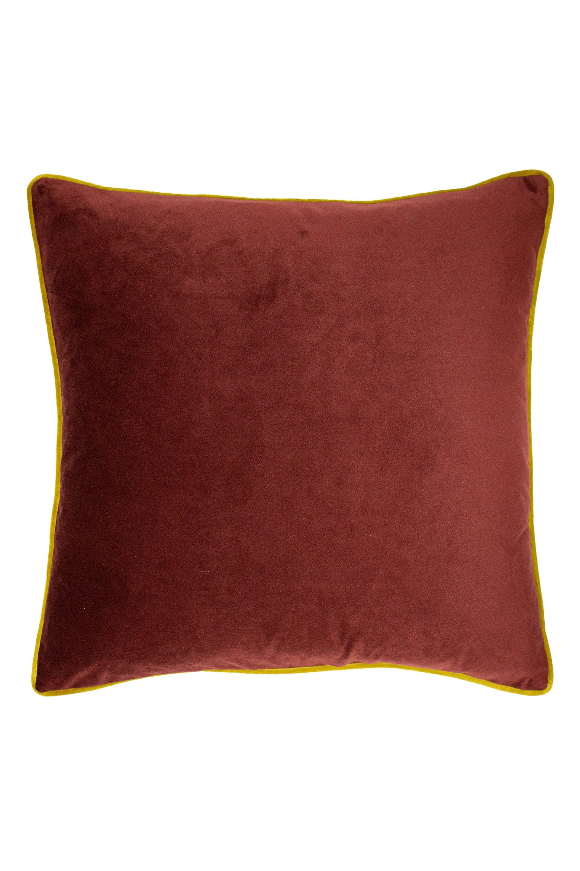 furn. Burgundy Red/Gold Forest Fauna Embroidered Polyester Filled Cushion - Image 3 of 5