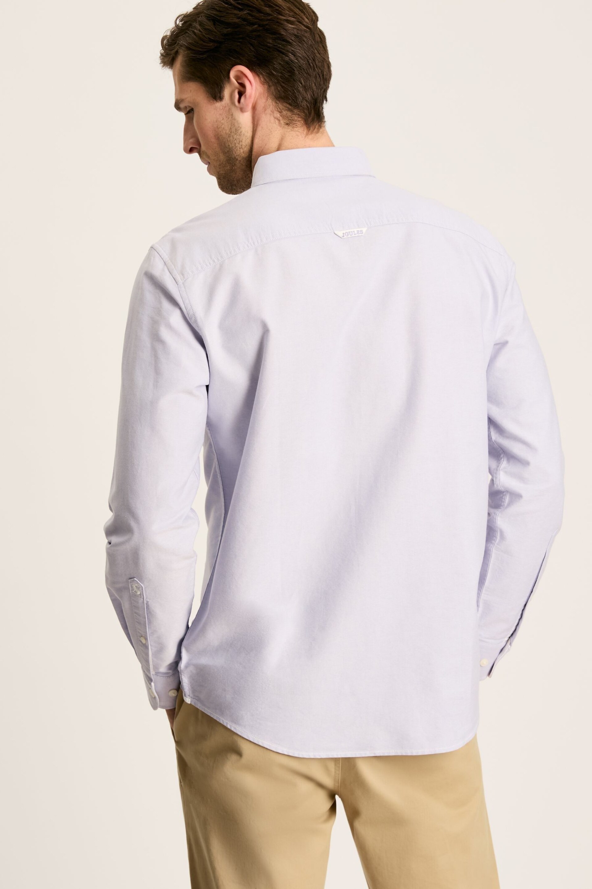 Joules Oxford Purple Classic Fit Shirt - Image 3 of 7