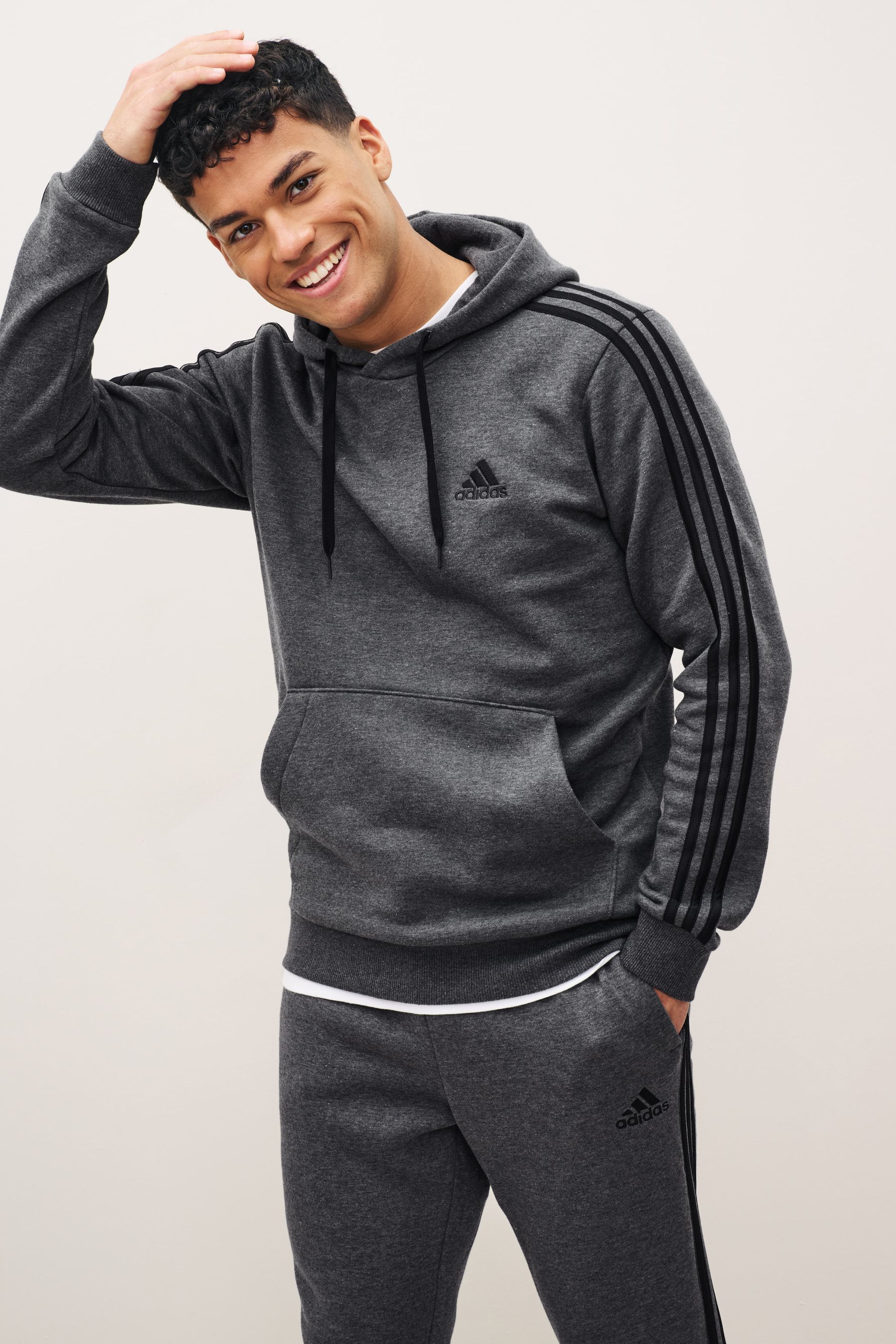 Dark gray adidas hoodie shop