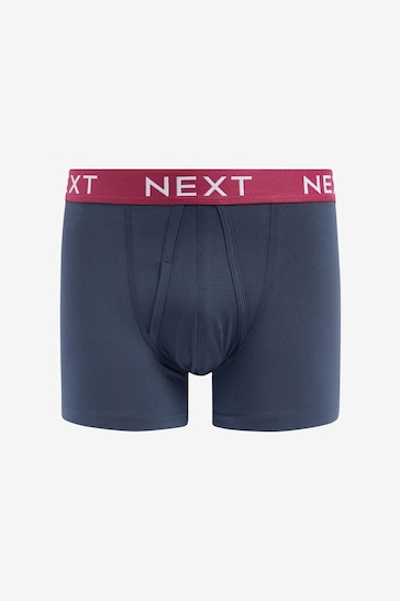 Navy Blue Bright Waistband 10 pack A-Front Boxers