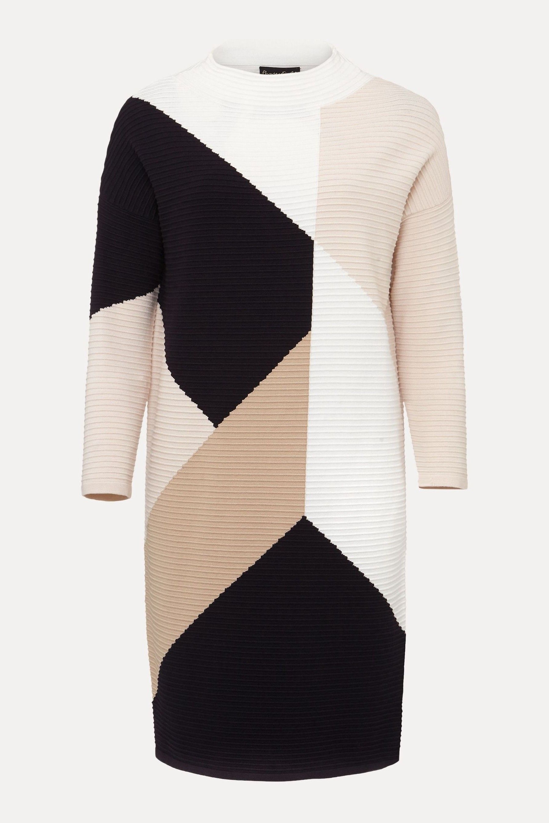 Buy Phase Eight Natural Multi Hetty Colour Block Tunic Mini Dress