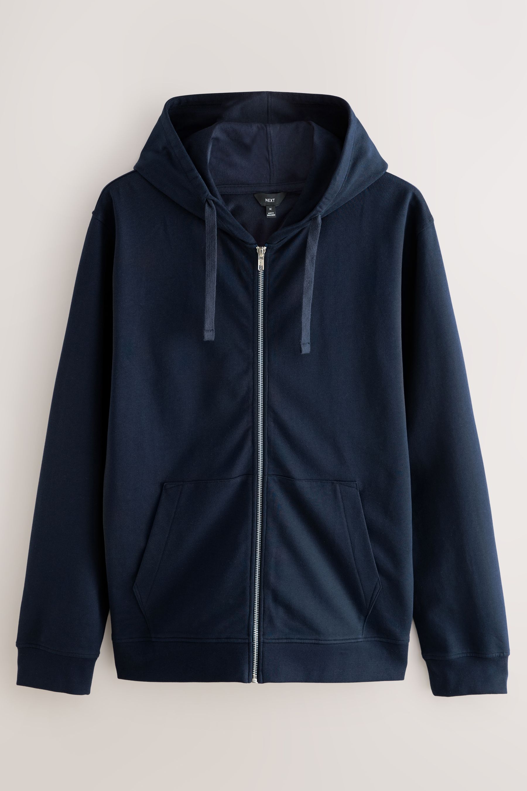 Navy Blue Lightweight Zip Through Hoodie