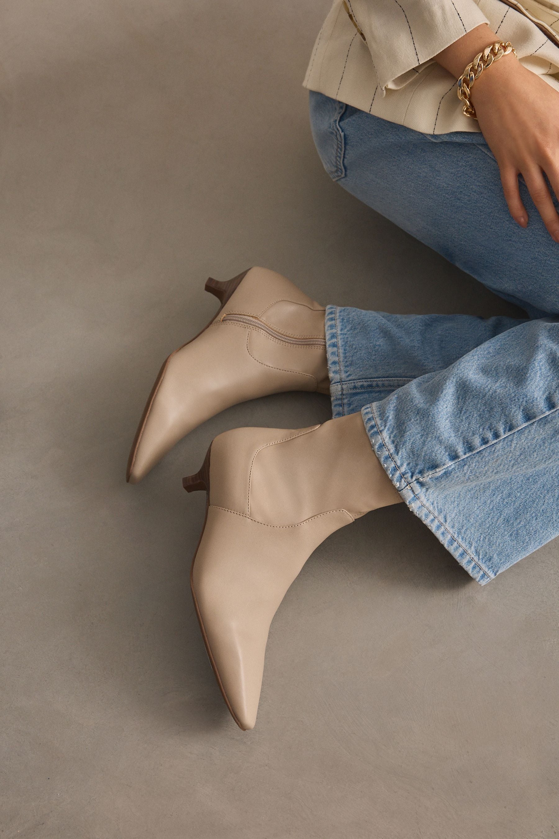 Buy Cream Forever Comfort Chisel Toe Sock Boots from Next Canada