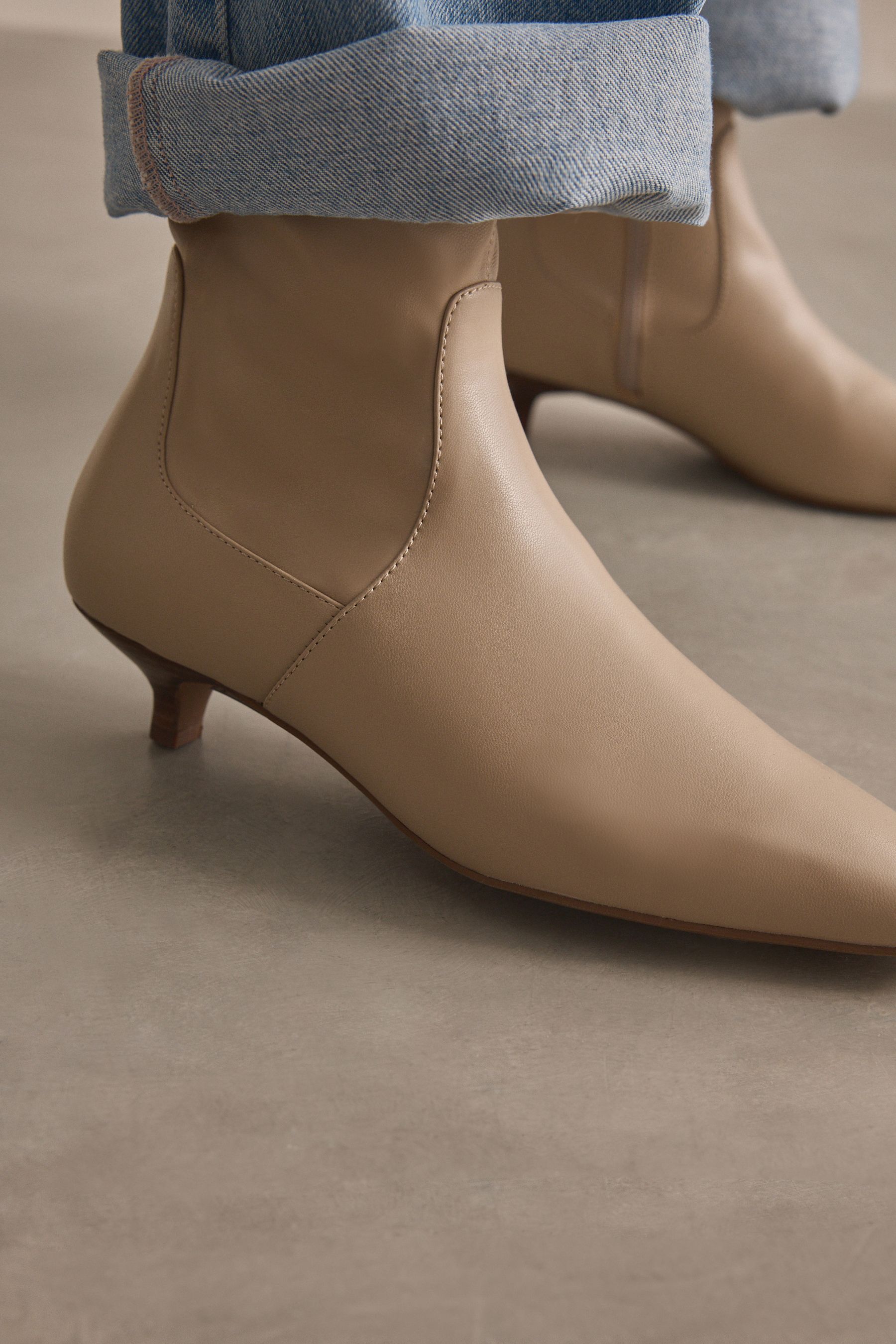 Buy Cream Forever Comfort Chisel Toe Sock Boots from the Next UK online shop