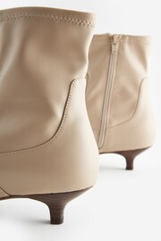 Cream Regular/Wide Fit Forever Comfort® Chisel Toe Sock Boots - Image 9 of 9