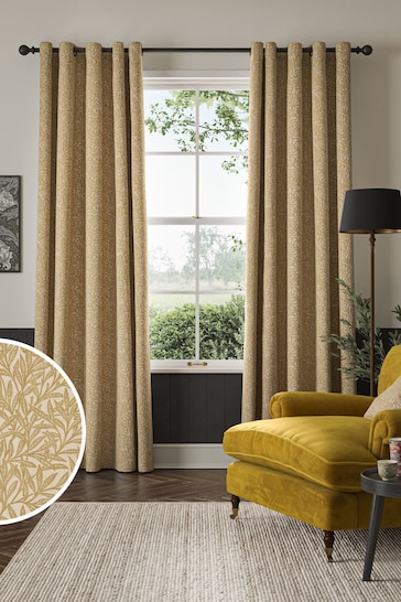William Morris At Home Yellow Willow Made to Measure Curtains