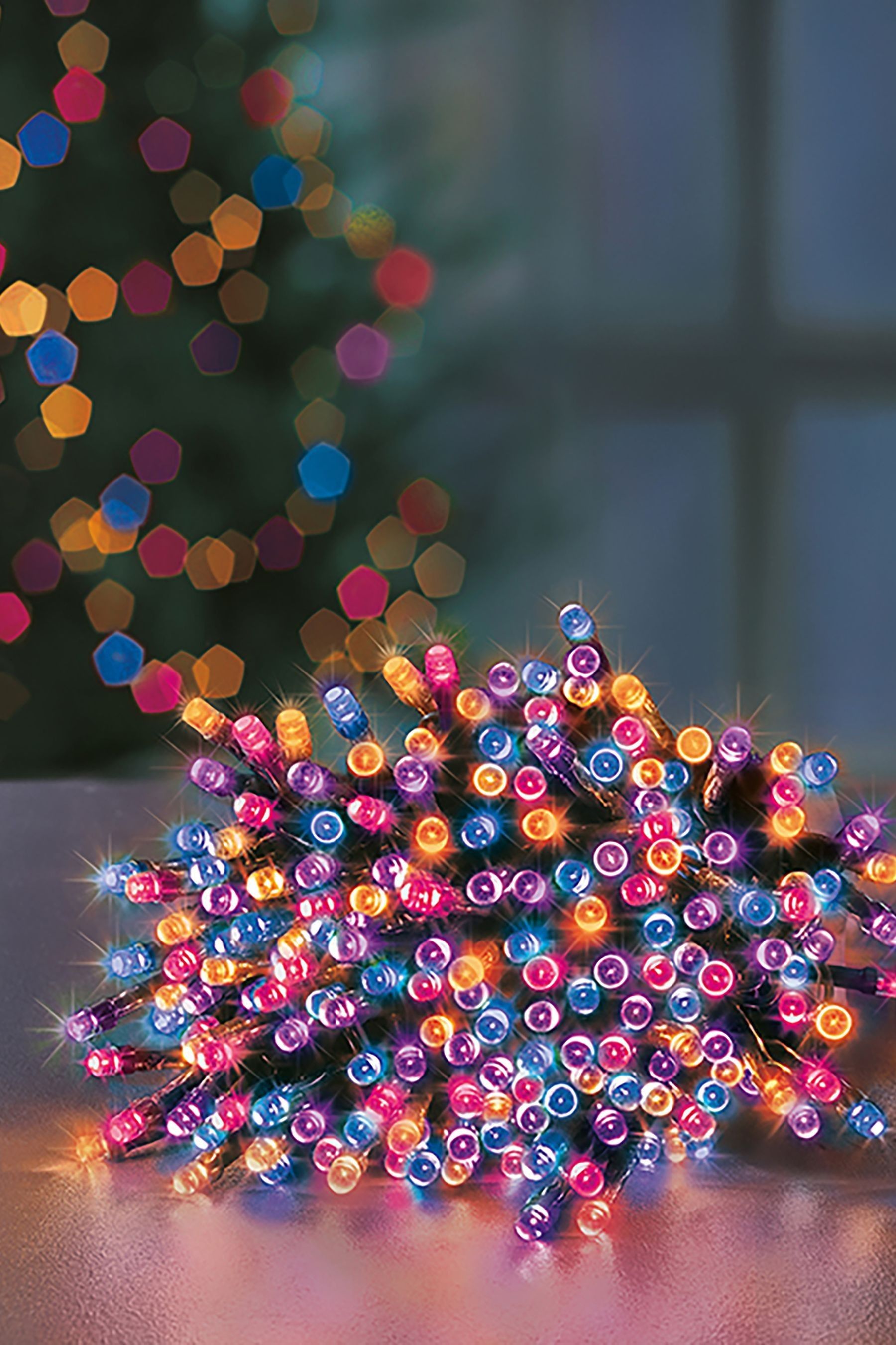 Premier Decorations Ltd Multi Supabright 1000 LED Rainbow Christmas Lights 80m
