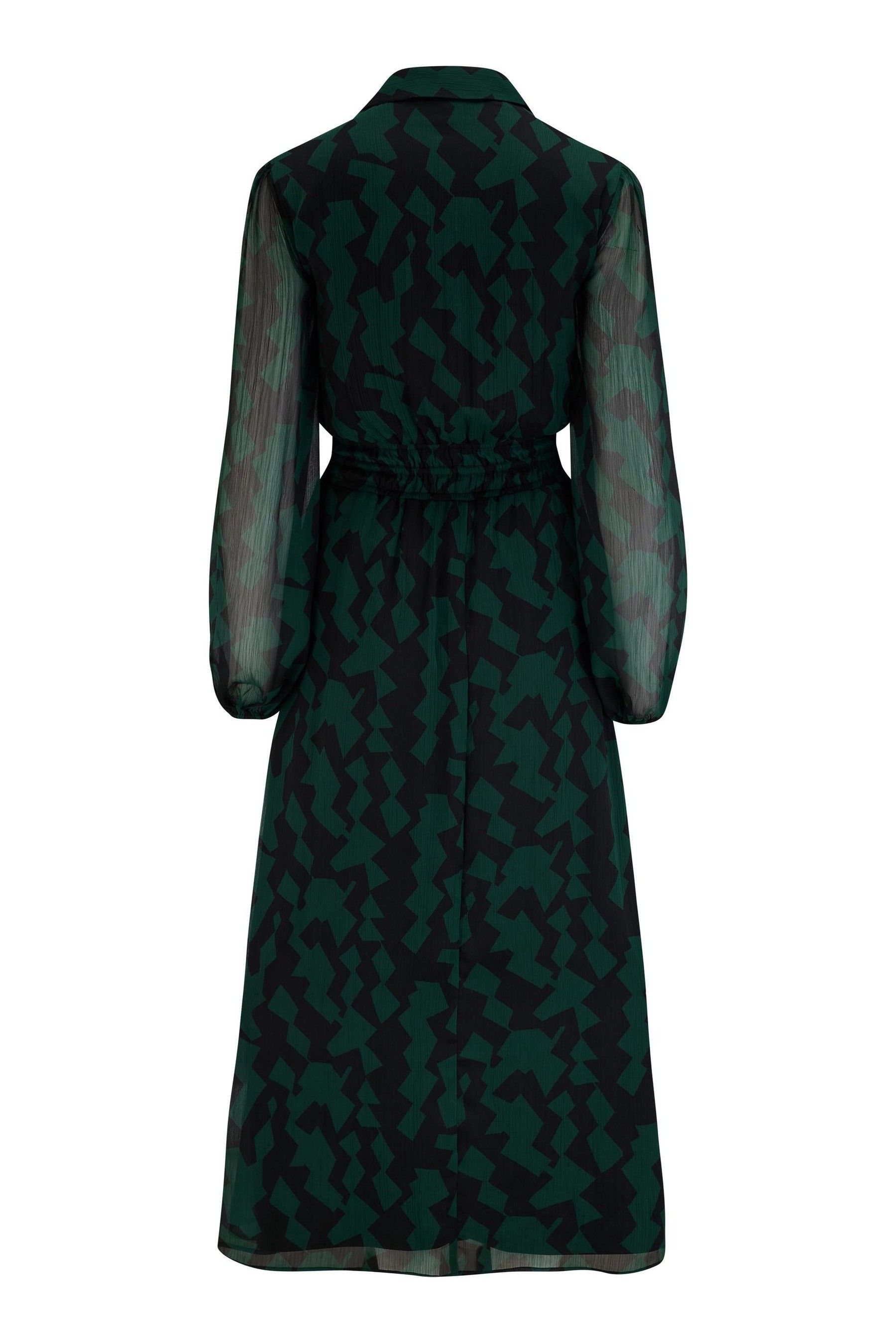 Buy Pour Moi Green Willow Chiffon Long Sleeve Midaxi Shirt Dress from Next Ireland