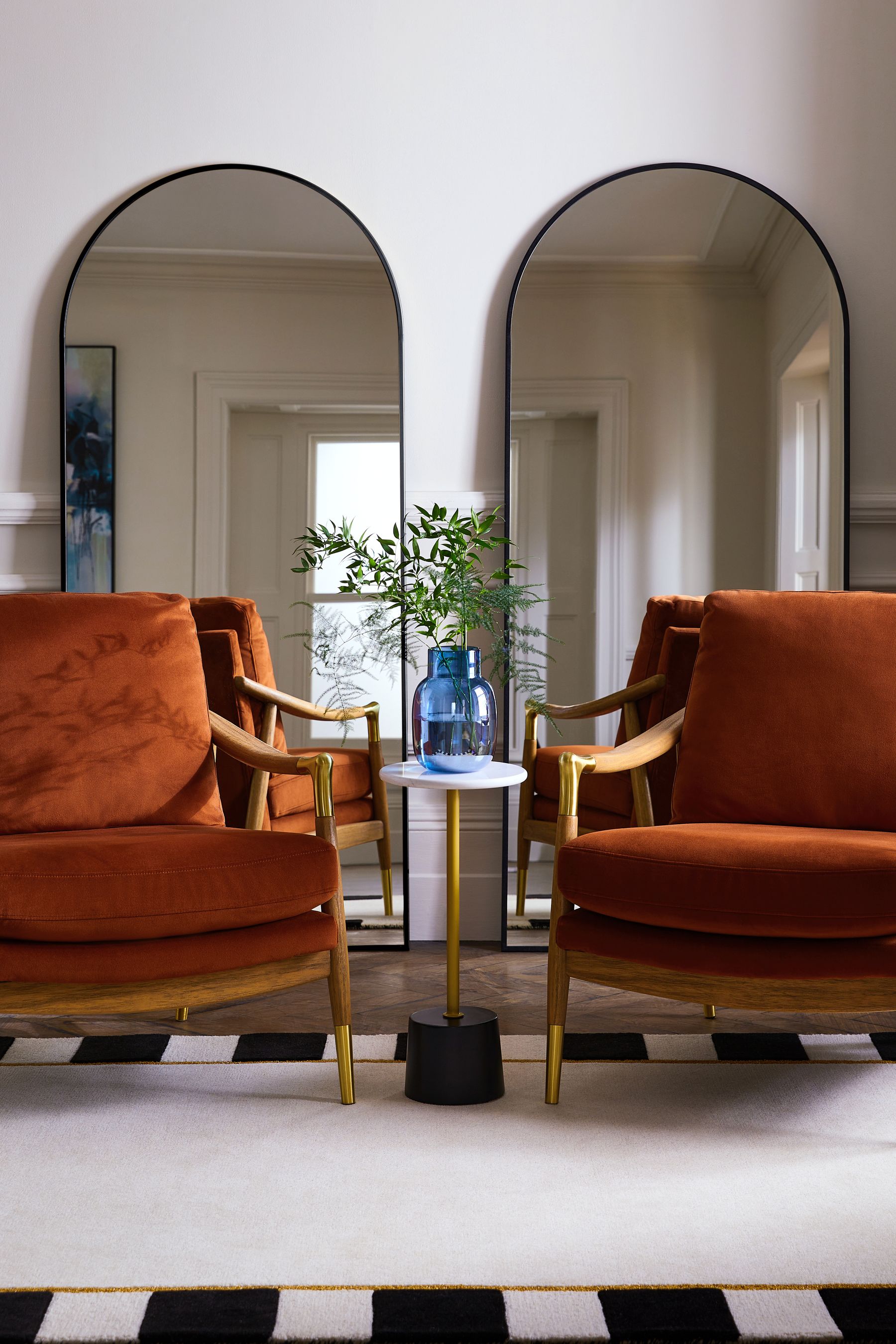 Rust colored sale accent chair