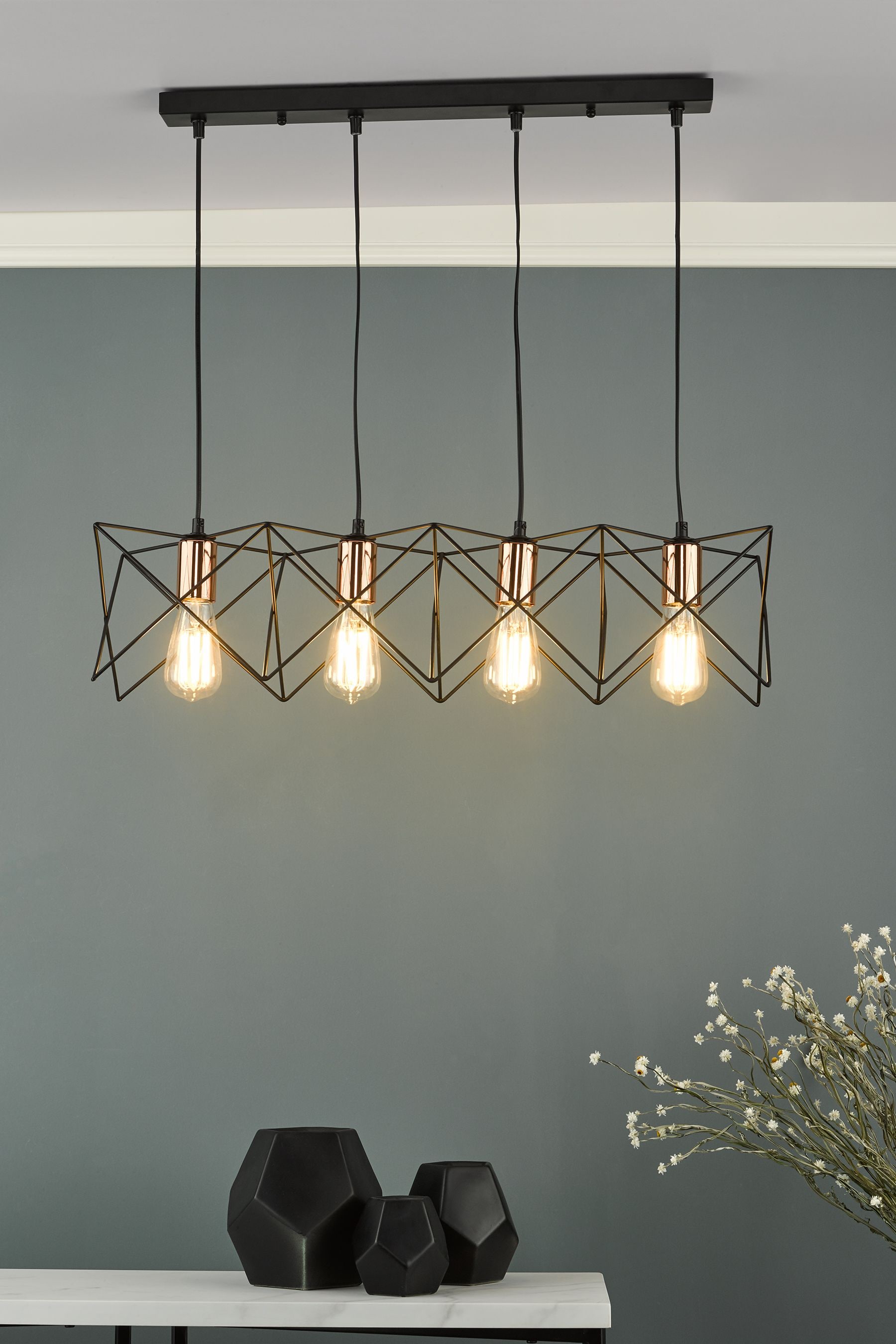 4 light bar shop ceiling pendant