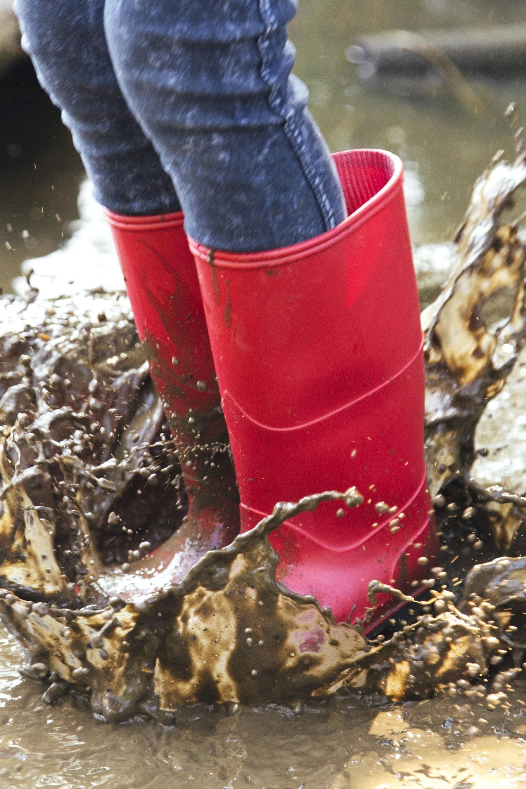 Muddy Puddles Red Classic Waterproof Wellies