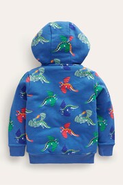 Boden Blue Shaggy-Lined Dragon Printed Hoodie - Image 3 of 4
