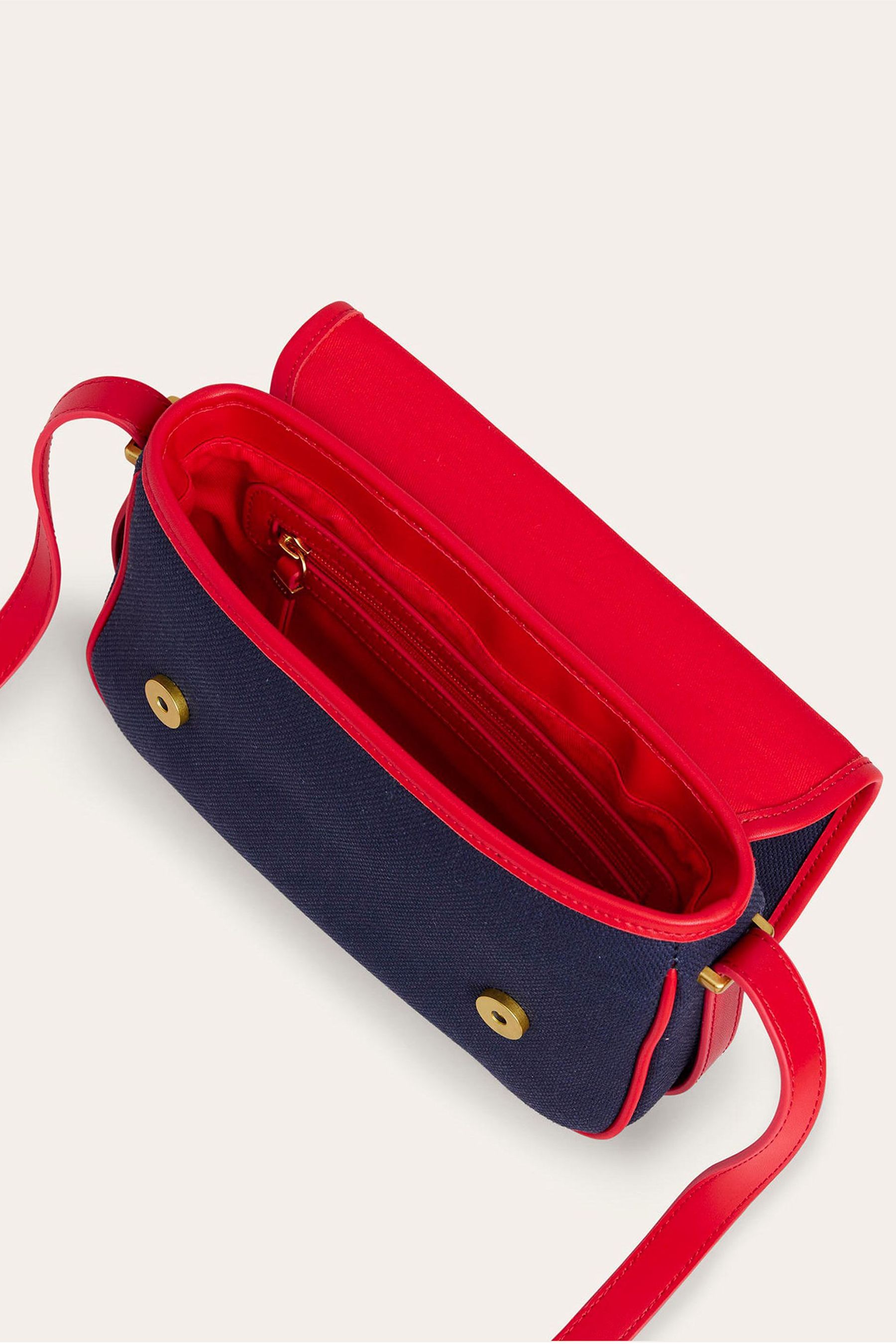 Boden Blue 100 Cotton Structured Cross Body Bag
