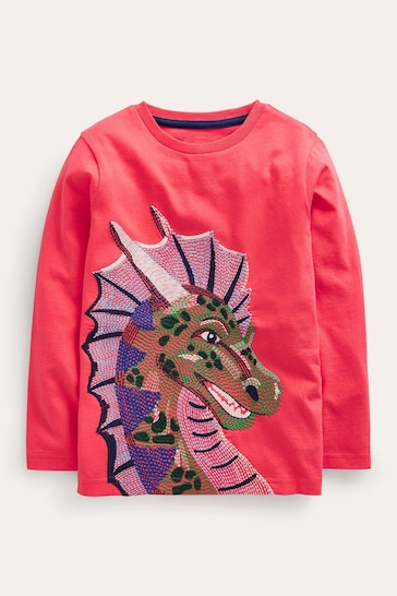 Boden Red Superstitch Dragon T-Shirt