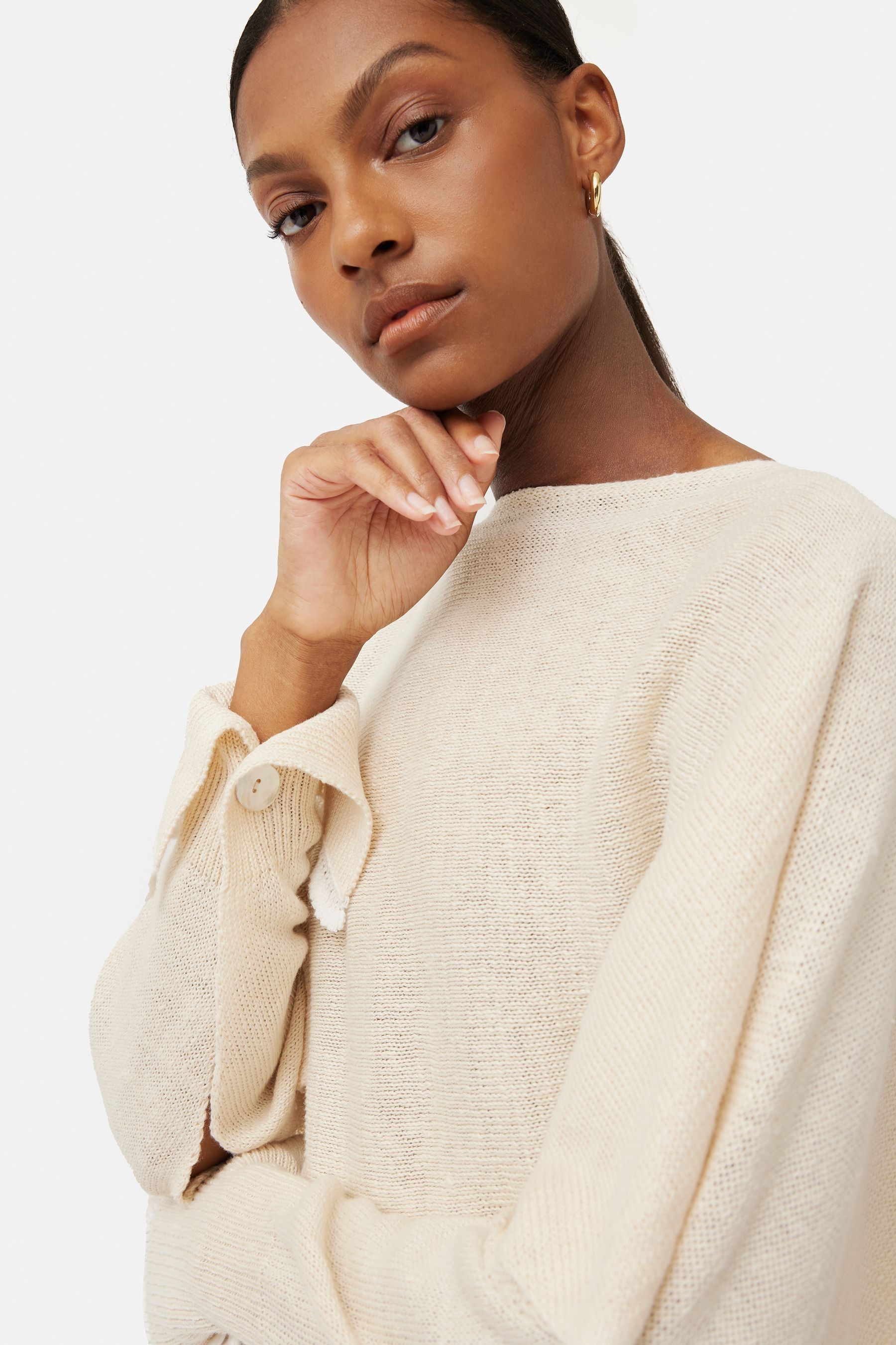 Beige poncho sweater online