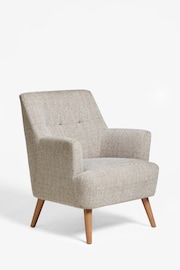 Tweedy Plain Mid Natural Carter Armchair - Image 3 of 8