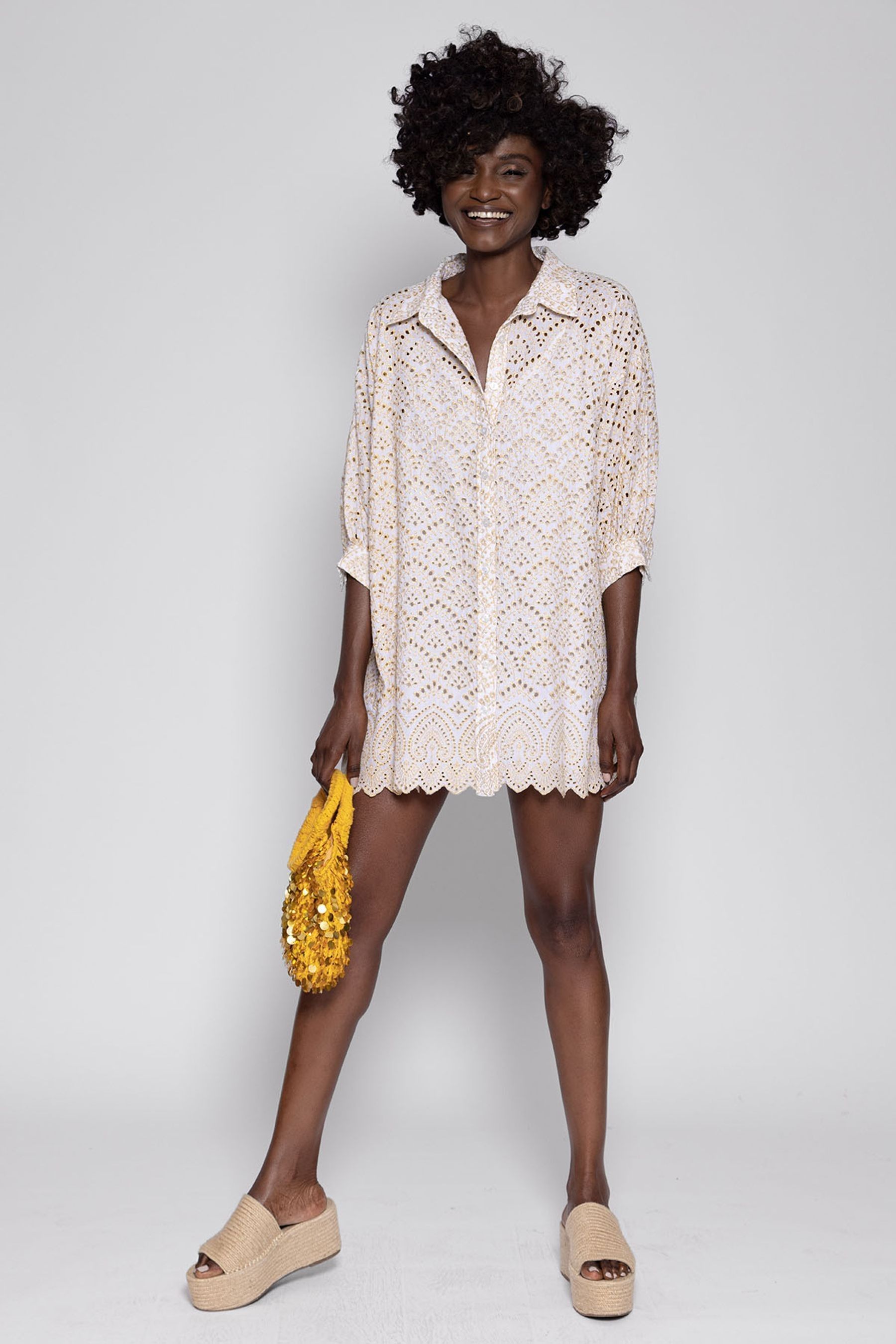 Buy Sundress Florine White Eyelet Mini Shirt Dress from Next Slovakia