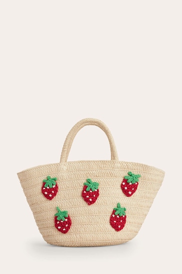 Boden Red Strawberry Basket Bag