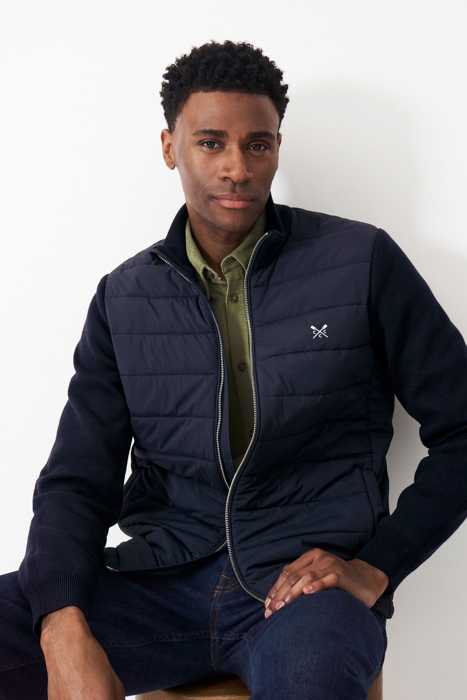 Buy Crew Clothing Dartmouth Hybrid Knit Jacket from Next Ireland