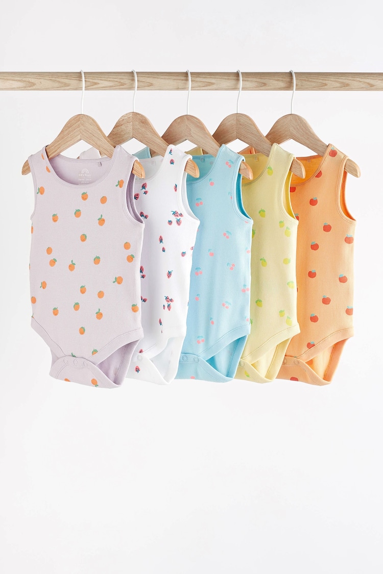 Multi 5 Pack Vest Baby Bodysuits - Image 1 of 6