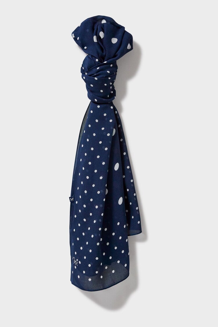 Crew Clothing Modal Print Polka Dot Scarf - Image 4 of 4