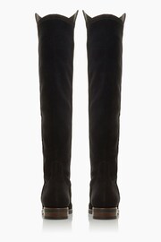 Dune London Black Tropic Over The Knee Suede Stretch Boots - Image 2 of 6