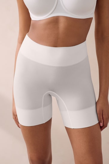 Nude/White Seamfree Smoothing Anti-Chafe Shorts 2 Pack