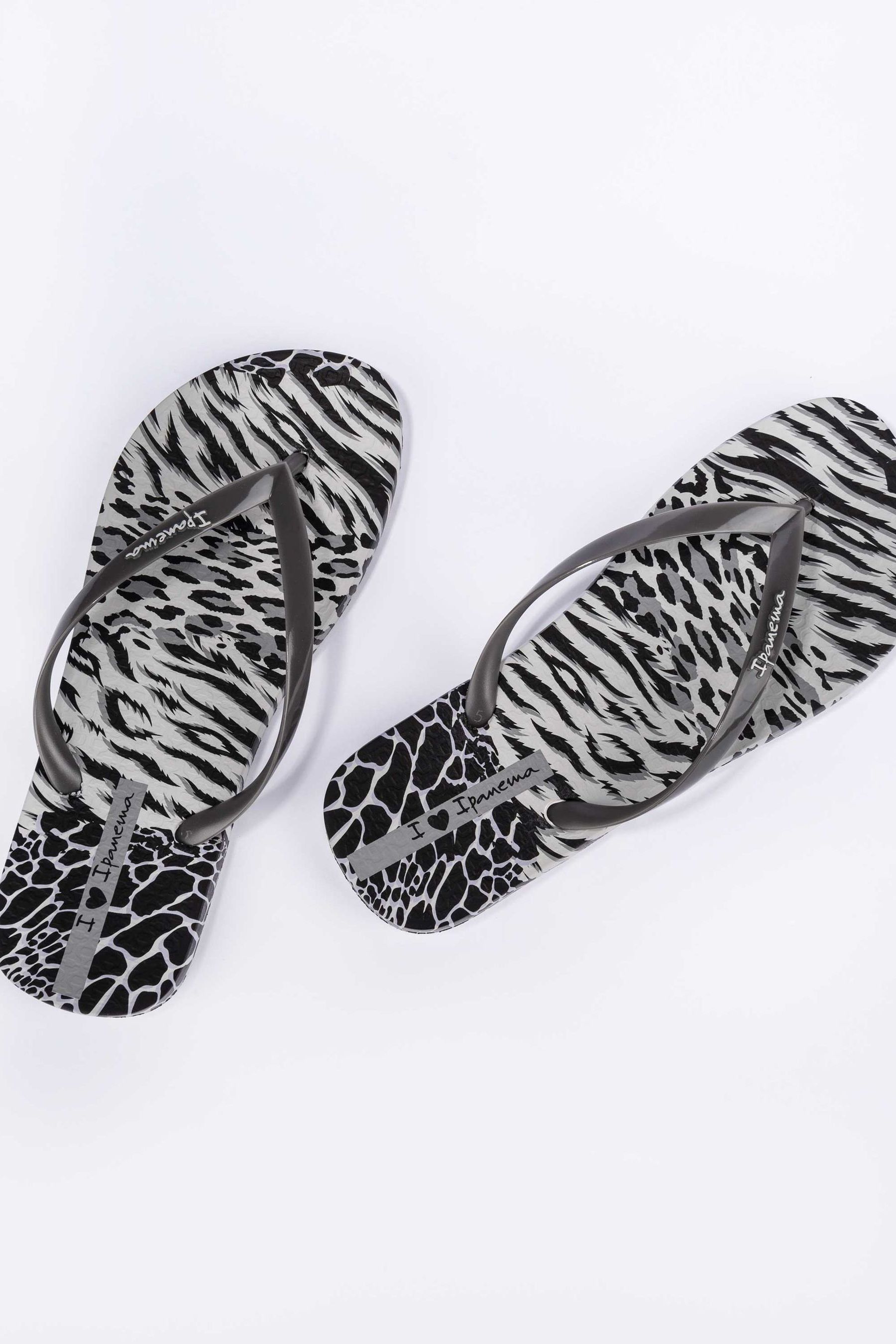 Buy Ipanema Grey Animal Print Sandals from Next Luxembourg
