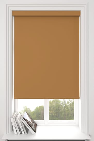 Toffee Natural Haig Made To Measure Blackout Roller Blind