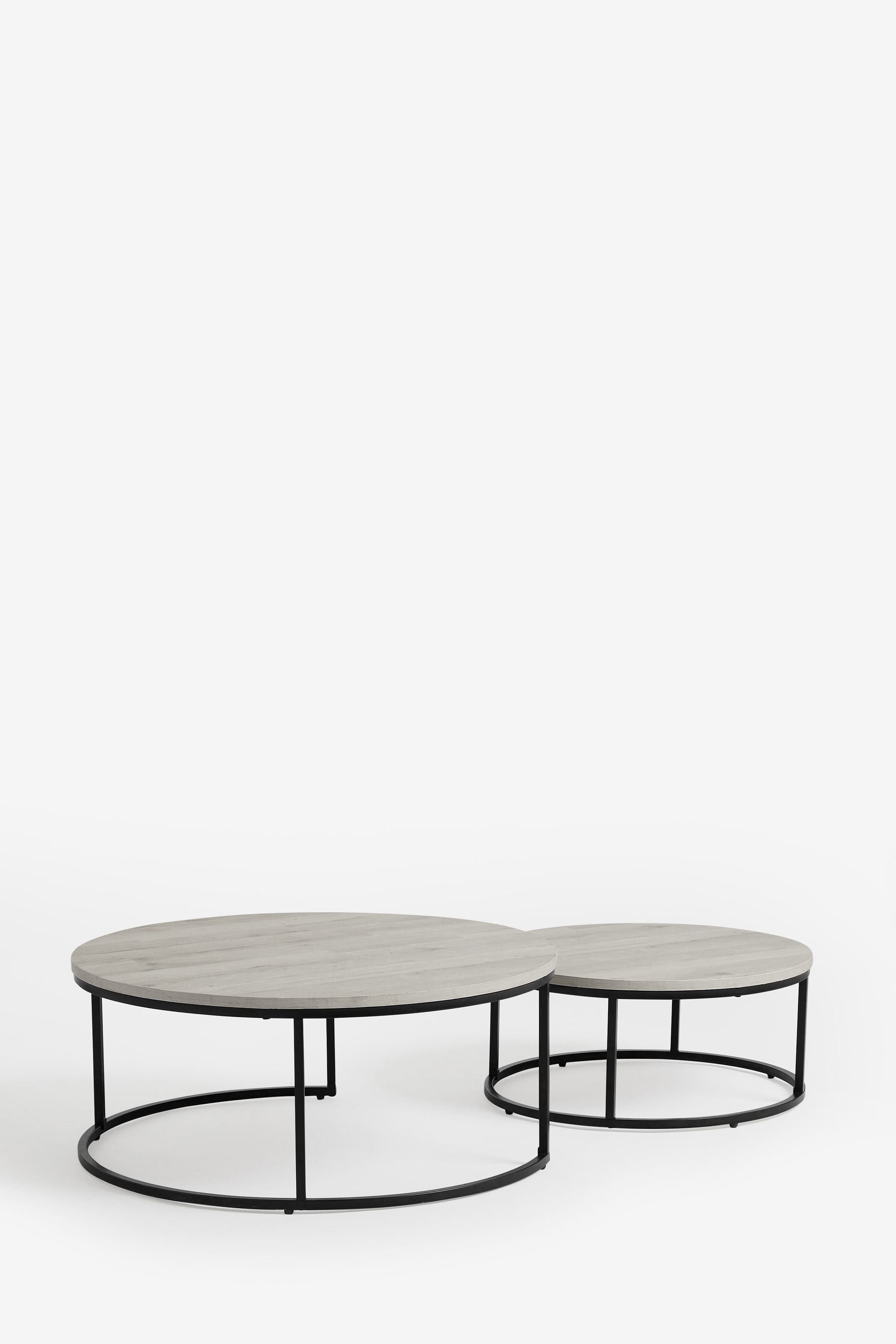 Grey Bronx Nest of 2 Round Coffee Table
