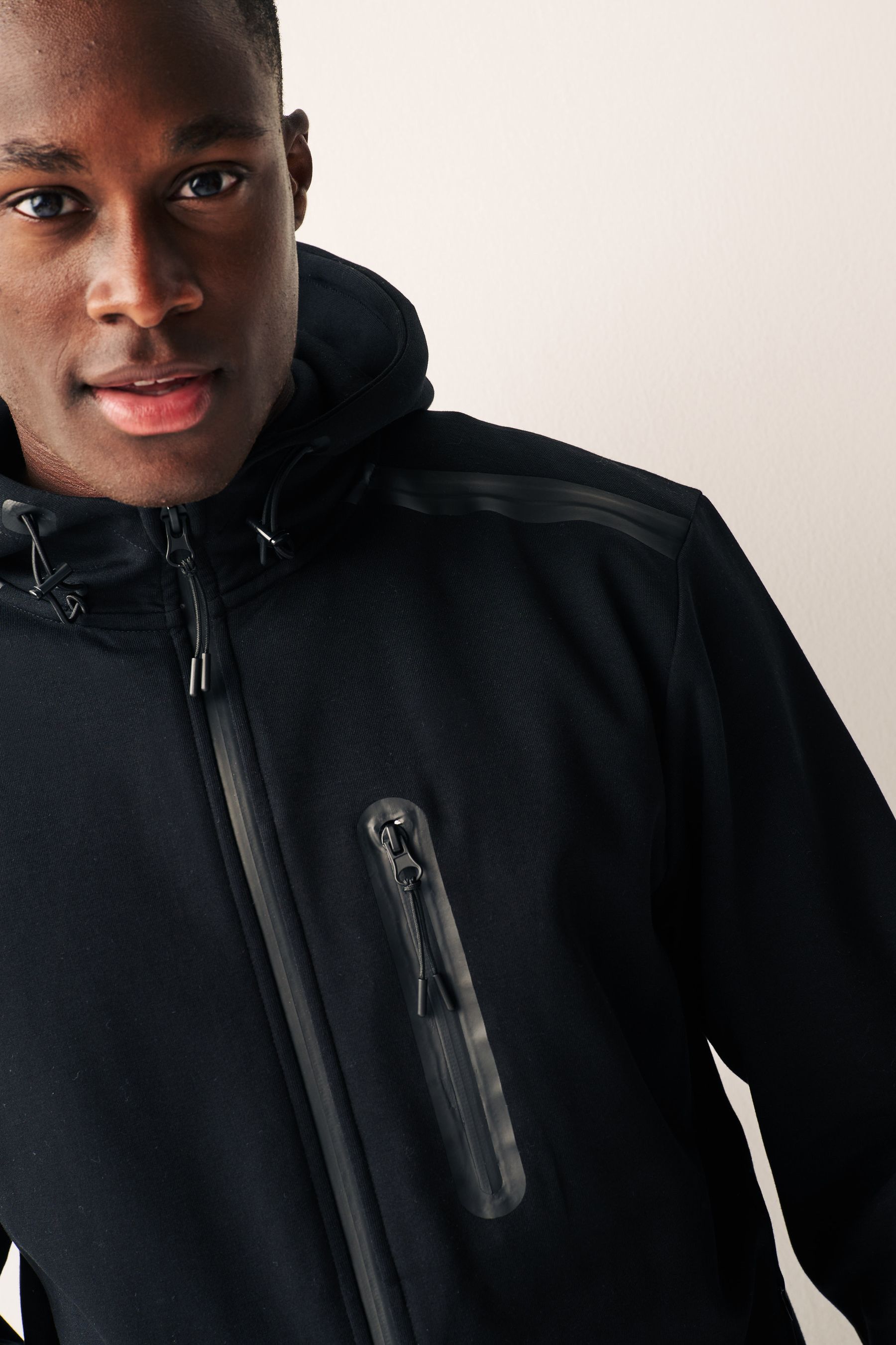 Buy Black Athleisure Hoodie from Next Luxembourg