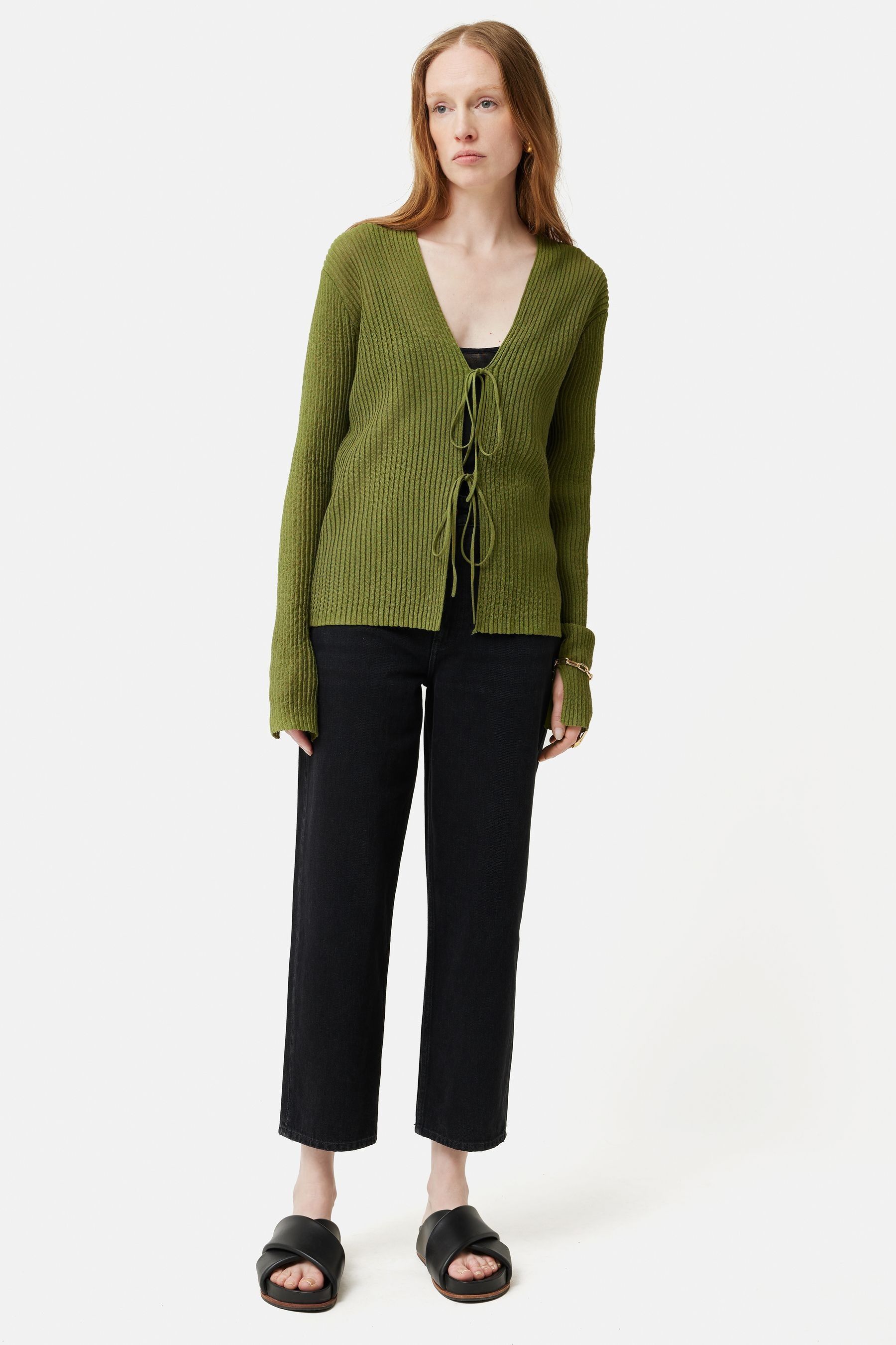 Jigsaw green cardigan discount