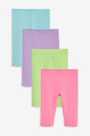 Neon Cropped Leggings 4 Pack (3-16yrs) - Image 1 of 6