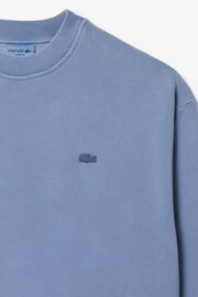 Lacoste Relaxed Fit Tonal Logo Jersey Sweatshirt - Image 6 of 6