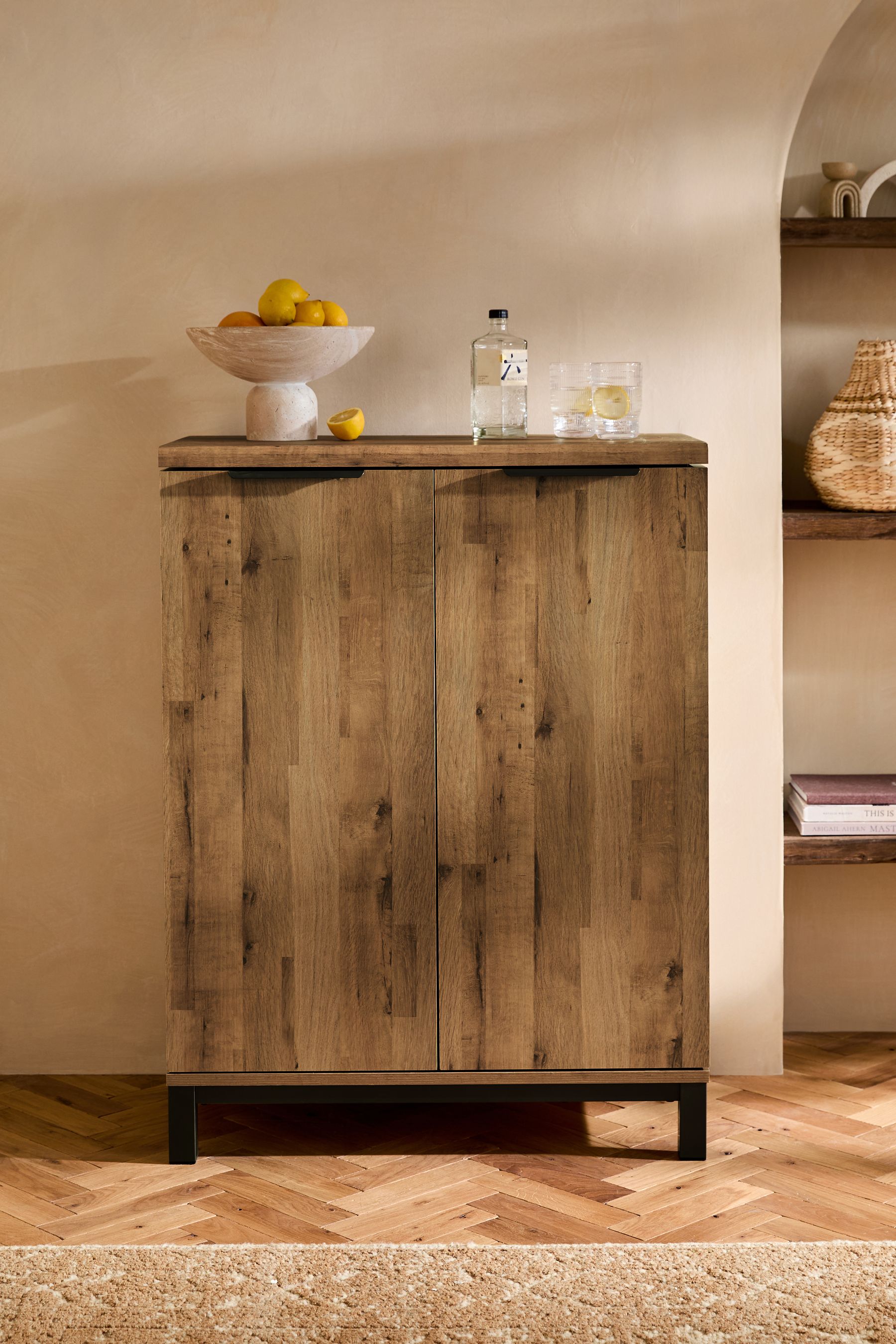 Buy Dark Bronx Oak Effect Drinks Cabinet from the Next UK online shop