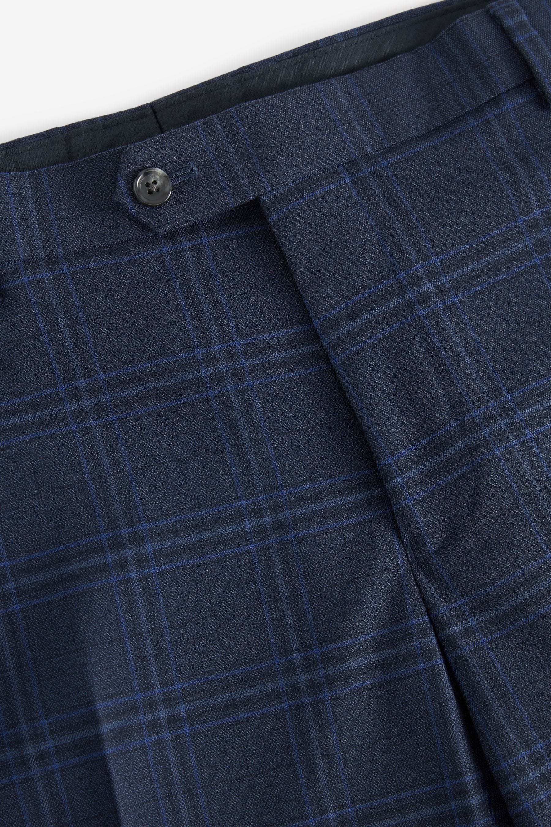 Buy Blue Slim Bold Check Suit Trousers from the Next UK online shop