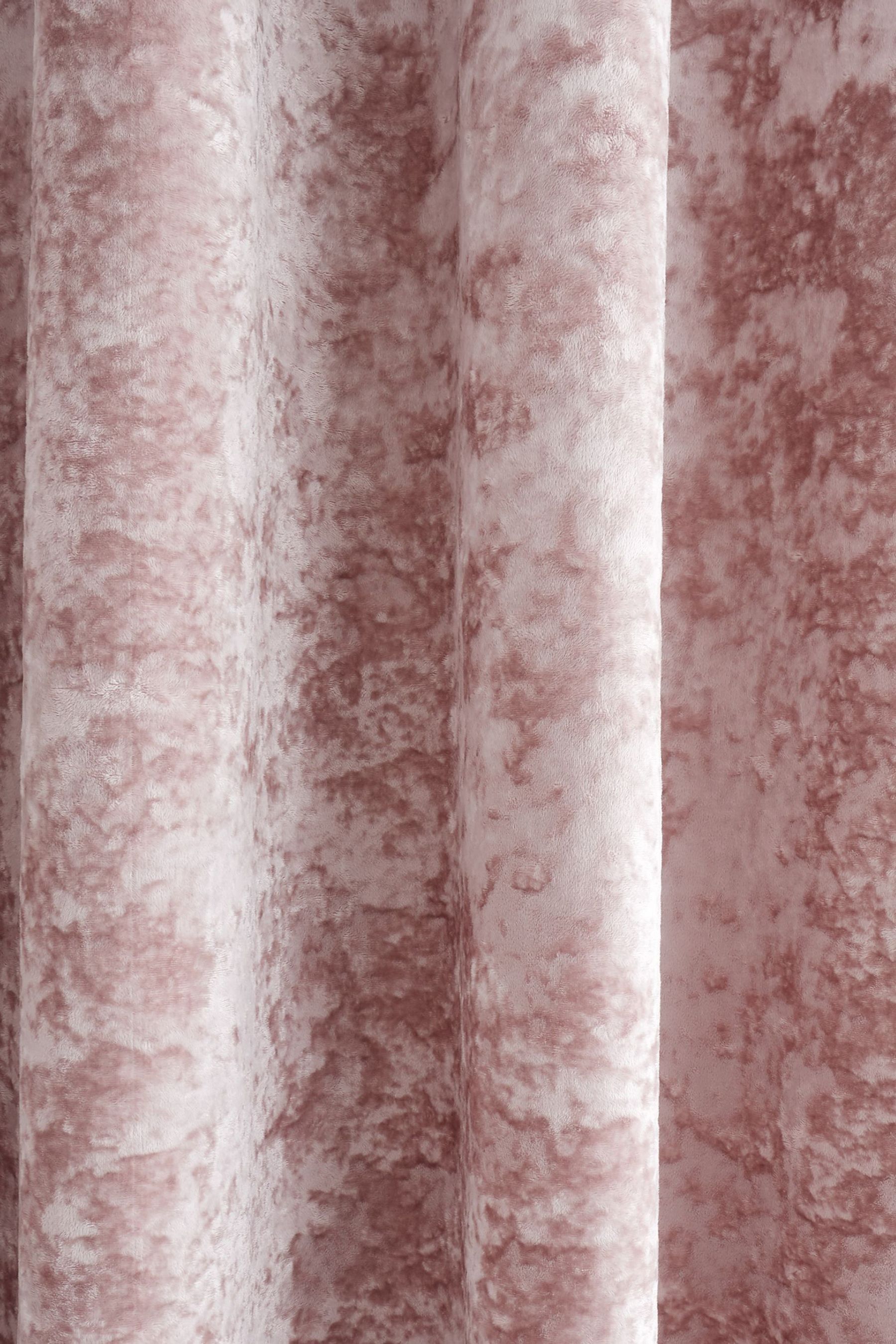 Crushed velvet deals pink curtains