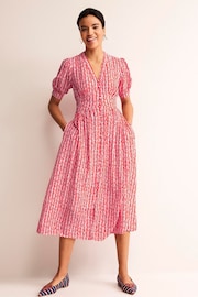 Boden Pink Elsa Midi Tea Dress - Image 1 of 5