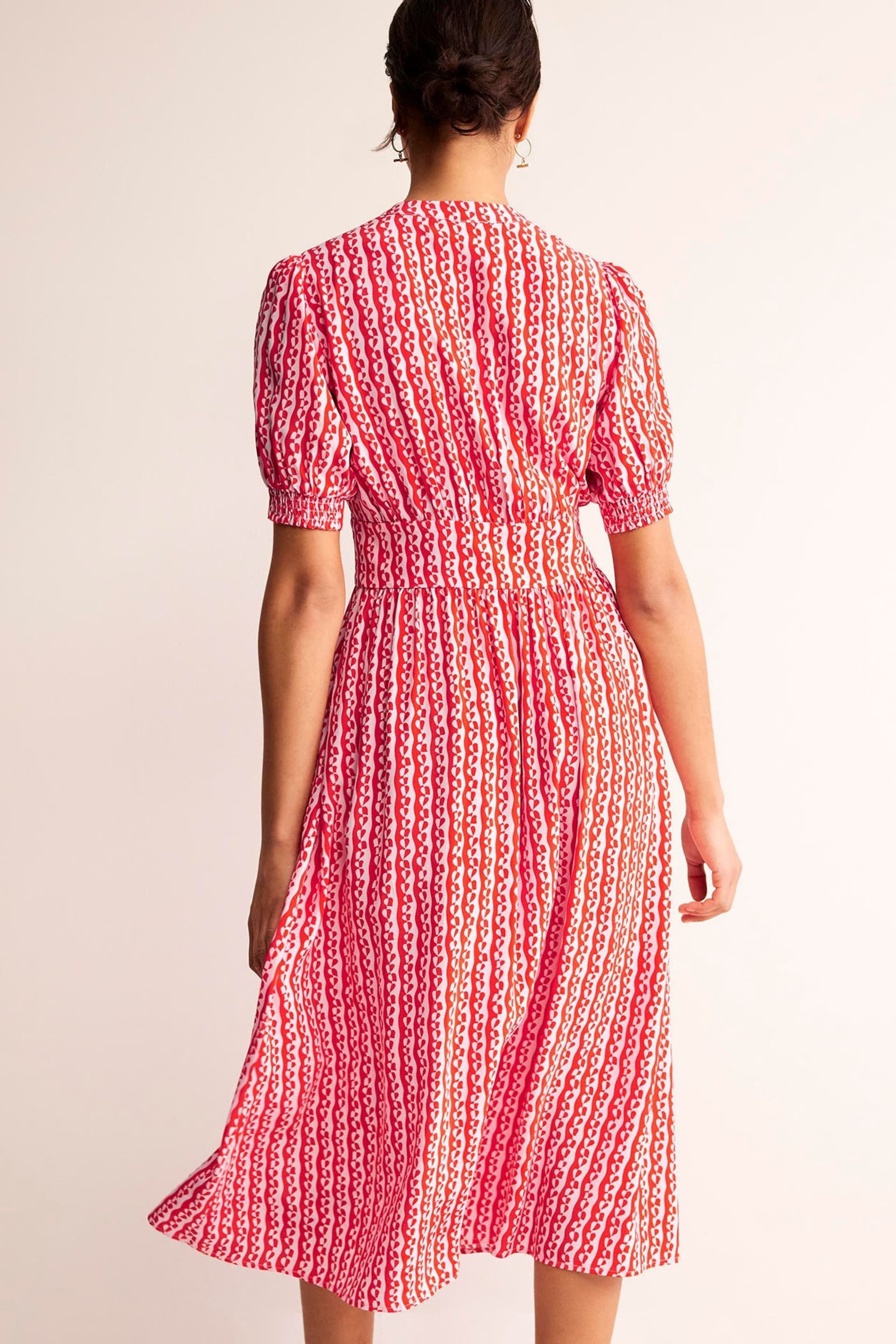 Boden Pink Elsa Midi Tea Dress - Image 2 of 5