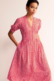 Boden Pink Elsa Midi Tea Dress - Image 3 of 5