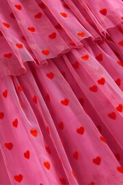 Boden Pink Heart Tiered Tulle Dress - Image 3 of 4