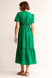 Boden Green Eve Linen Midi Dress - Image 3 of 6